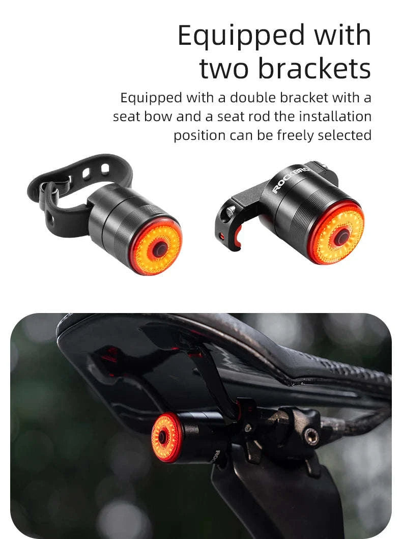 Q5 Mini Smart Auto Brake Sensing Bike Tail Light-Q5 Mini