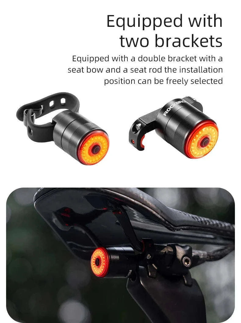 Q5 Mini Smart Auto Brake Sensing Bike Tail Light-Q5 Mini