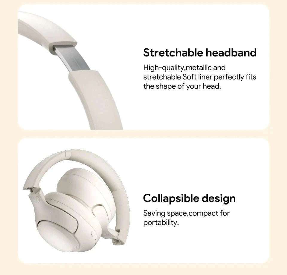 QCY H3 ANC Wireless Headphones with Hi-Res Sound-H3-Bluegrey / spain