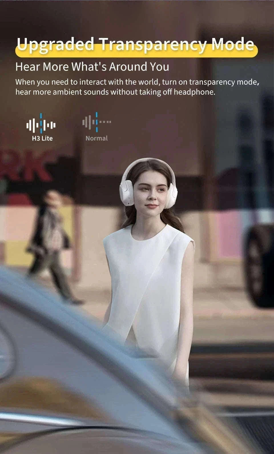 QCY H3 Lite ANC Wireless Headphones for Focus and Comfort-H3 Lite-BLACK / spain