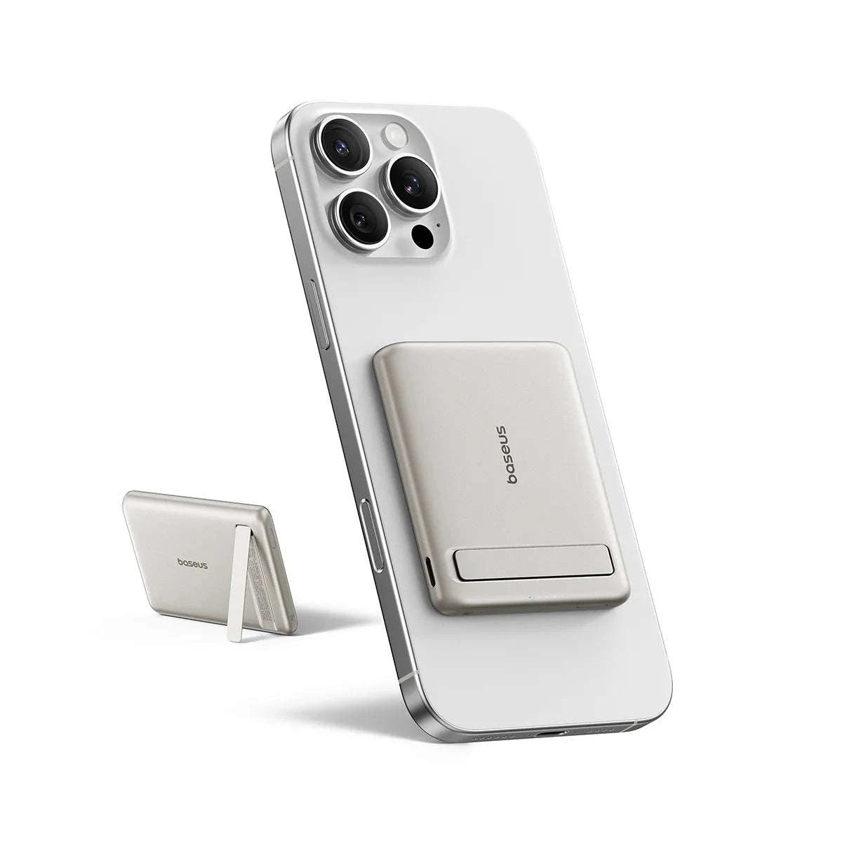 Qi2 Magnetic Power Bank with Kickstand 5000mAh-Titanium / 5000mAh / China Mainland