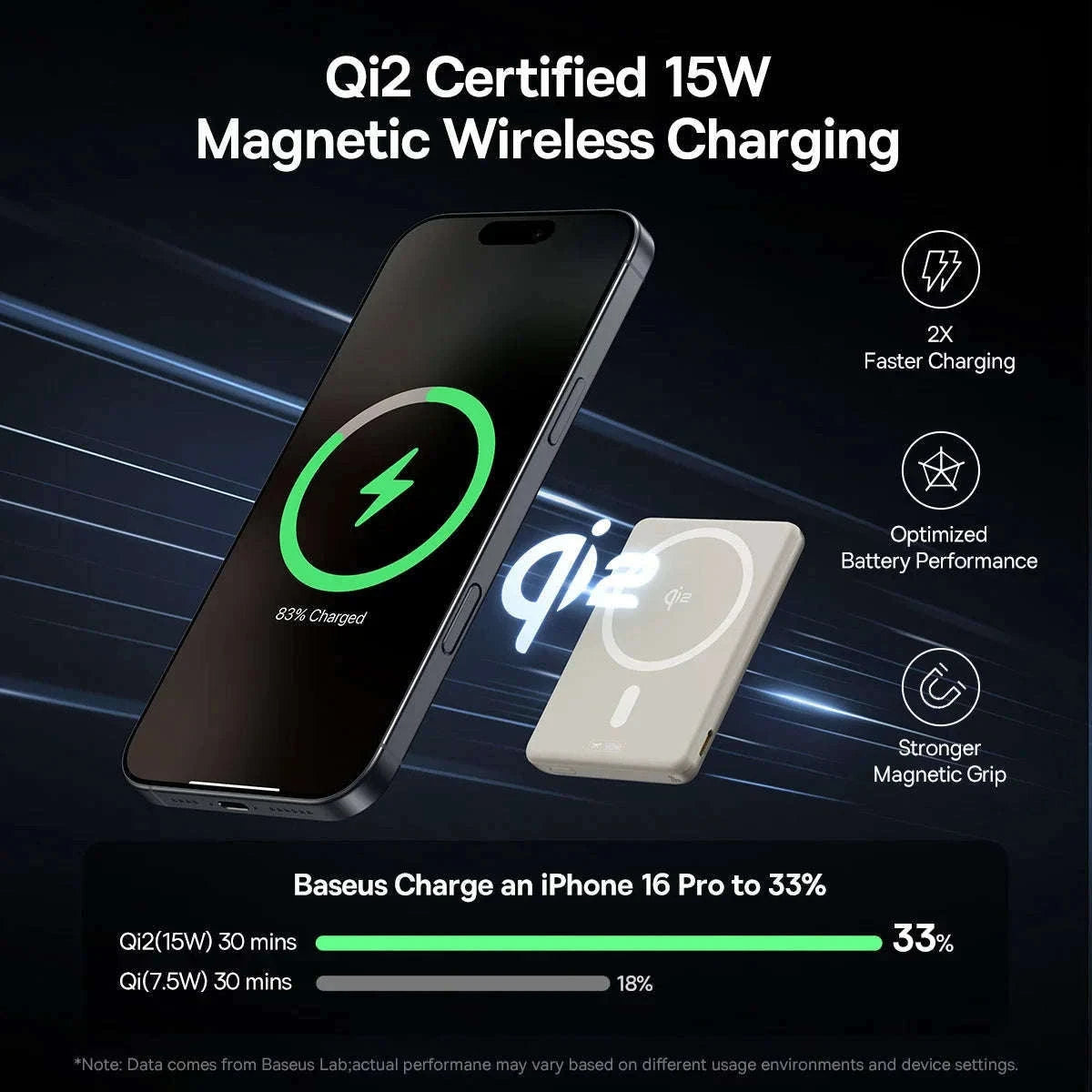 Qi2 Magnetic Power Bank with Kickstand 5000mAh-Titanium / 5000mAh / China Mainland