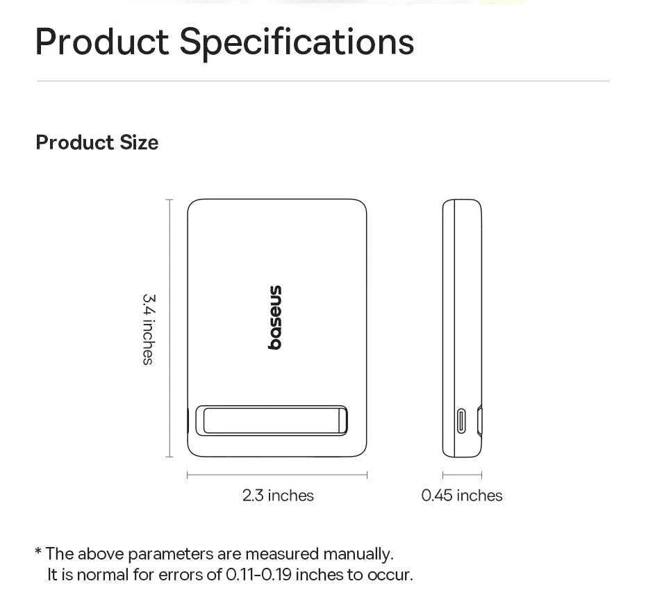 Qi2 Magnetic Power Bank with Kickstand 5000mAh-Titanium / 5000mAh / China Mainland