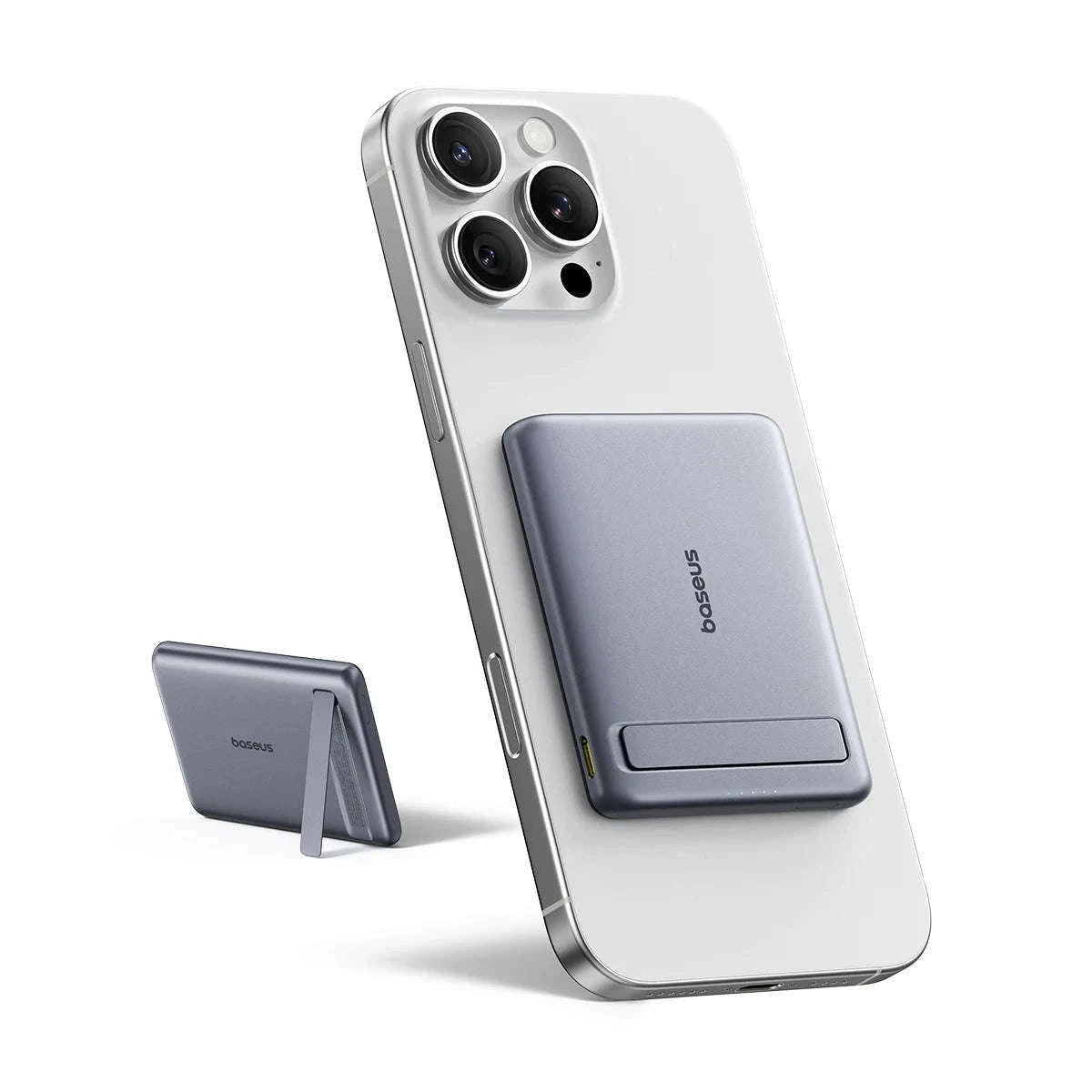 Qi2 Magnetic Power Bank with Kickstand 5000mAh-Titanium / 5000mAh / China Mainland