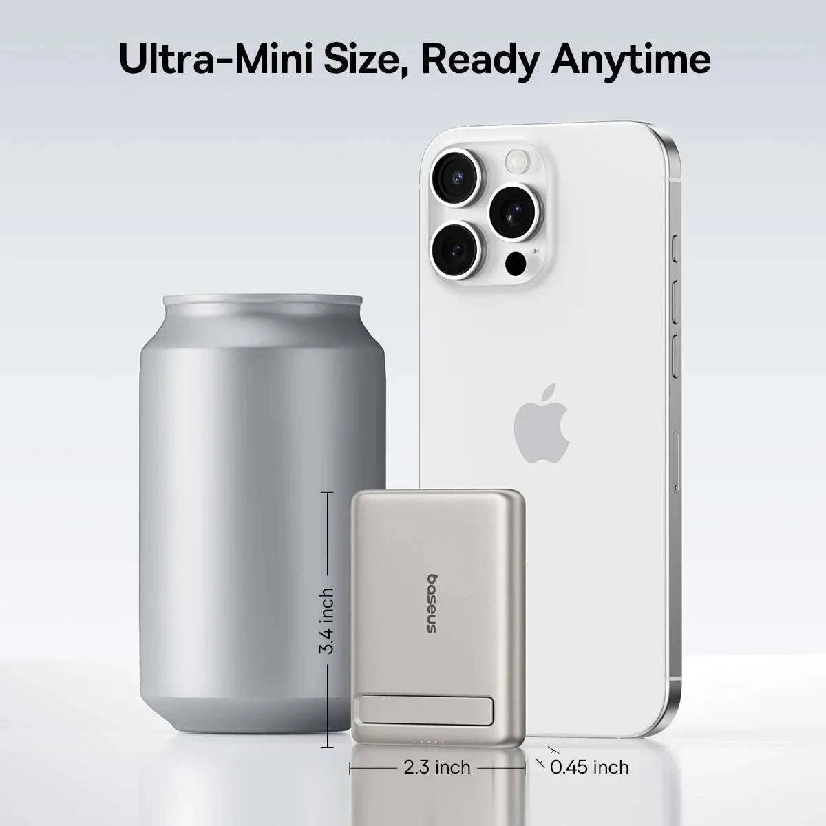 Qi2 Magnetic Power Bank with Kickstand 5000mAh-Titanium / 5000mAh / China Mainland