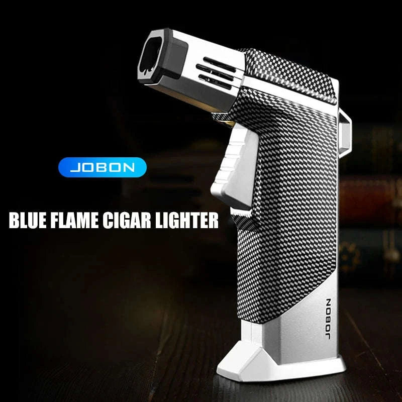 Quad Flame Refillable Butane Torch Lighter with Adjustable Jet Flame-Pattern Four Flame