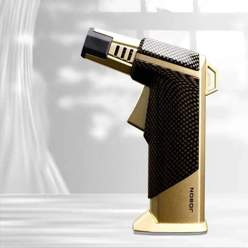 Quad Flame Refillable Butane Torch Lighter with Adjustable Jet Flame-Pattern Four Flame