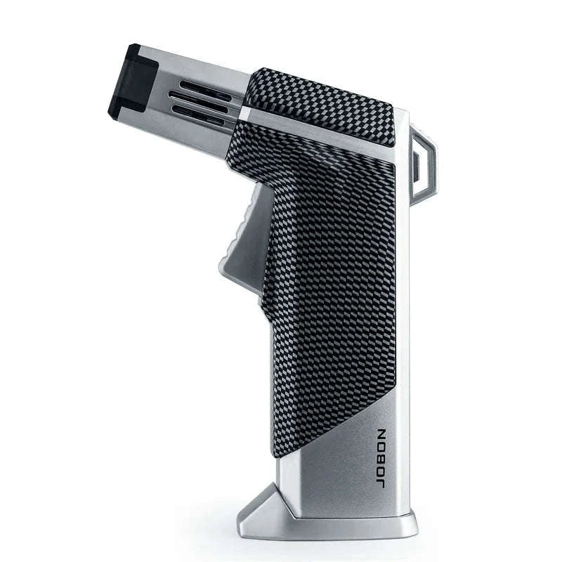 Quad Flame Refillable Butane Torch Lighter with Adjustable Jet Flame-Pattern Four Flame
