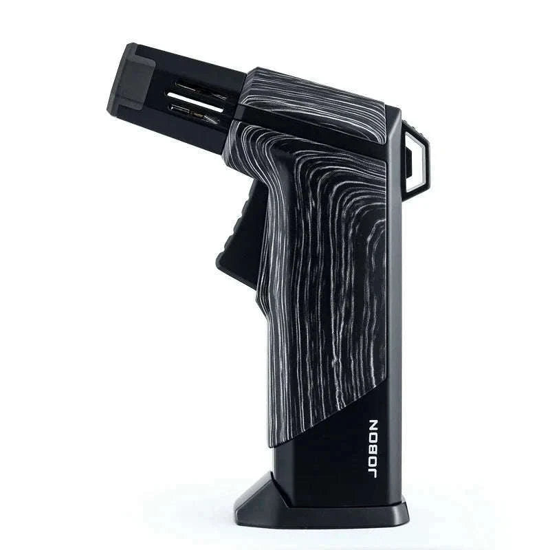 Quad Flame Refillable Butane Torch Lighter with Adjustable Jet Flame-Pattern Four Flame