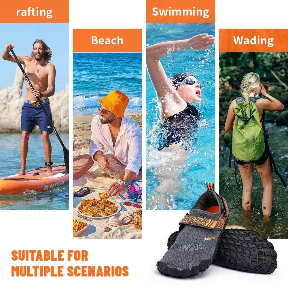 Quick-Dry Water Shoes with Non-Slip Sole for Beach & River-White / 44 / China Mainland