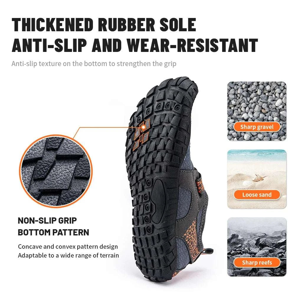 Quick-Dry Water Shoes with Non-Slip Sole for Beach & River-White / 44 / China Mainland
