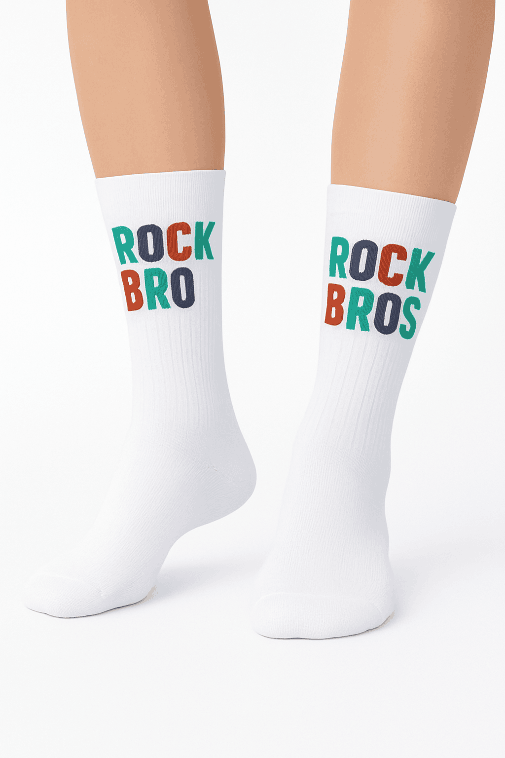 Quick-Drying Cycling Socks Breathable Knee-High Sport Socks 2 Pairs-490068WTGN / L(EUR 43-46)
