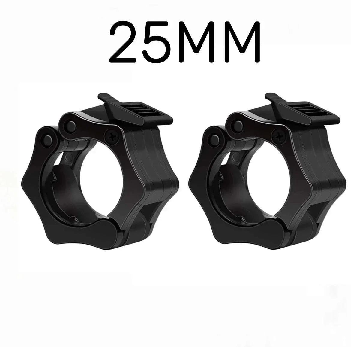 Quick Release Barbell Clamps (2PCS) for Secure Weight Training-B 25MM BLACK 1PC