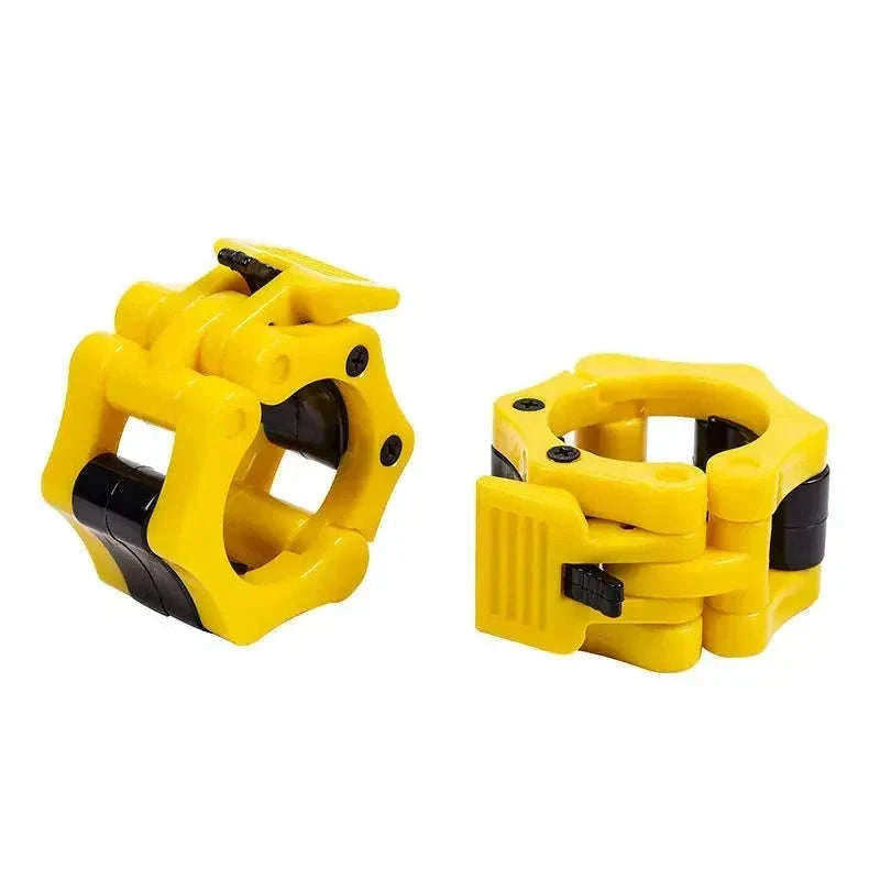Quick Release Barbell Clamps for Fast, Secure Lifting-25mm red pair