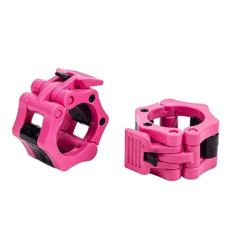 Quick Release Barbell Clamps for Fast, Secure Lifting-25mm red pair