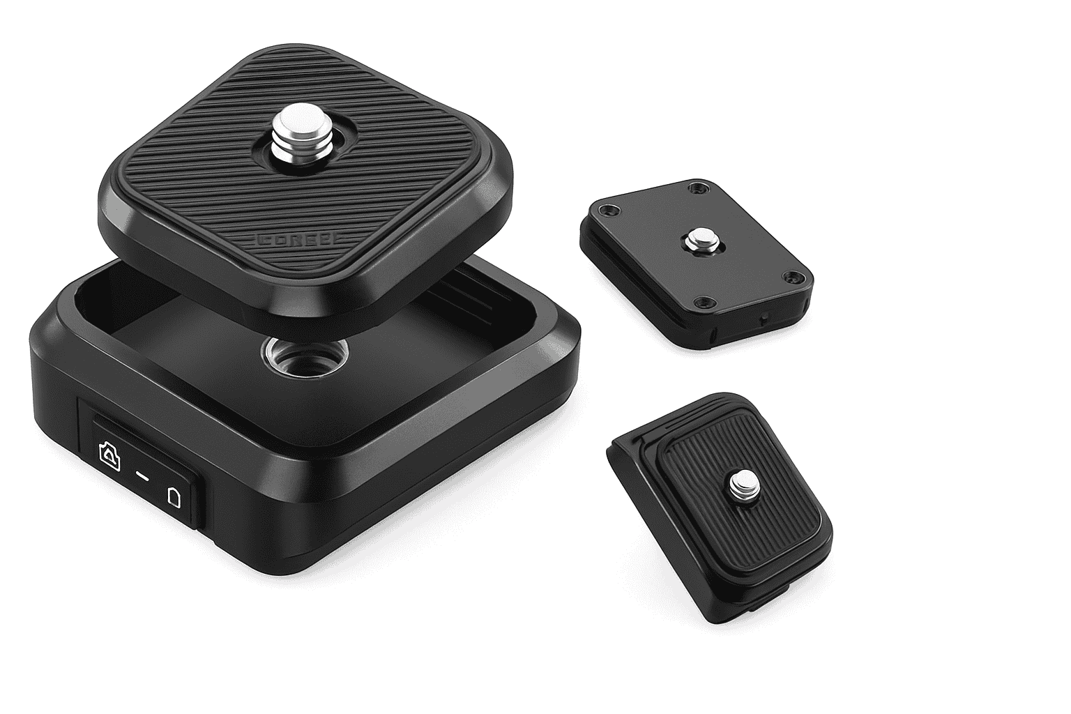 Quick Release Camera Mount Plate & Base Kit for Fast Setup-Black