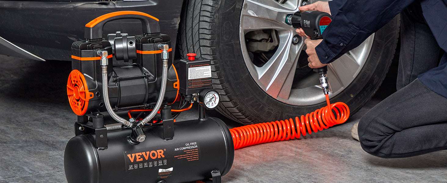 Quiet Oil-Free Air Compressor for Tire Inflation & Air Tools-35L 1800W / United States