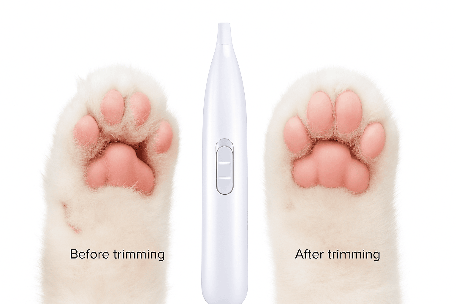Quiet Pet Hair Trimmer with LED Light for Precise Grooming-Light Blue With LED