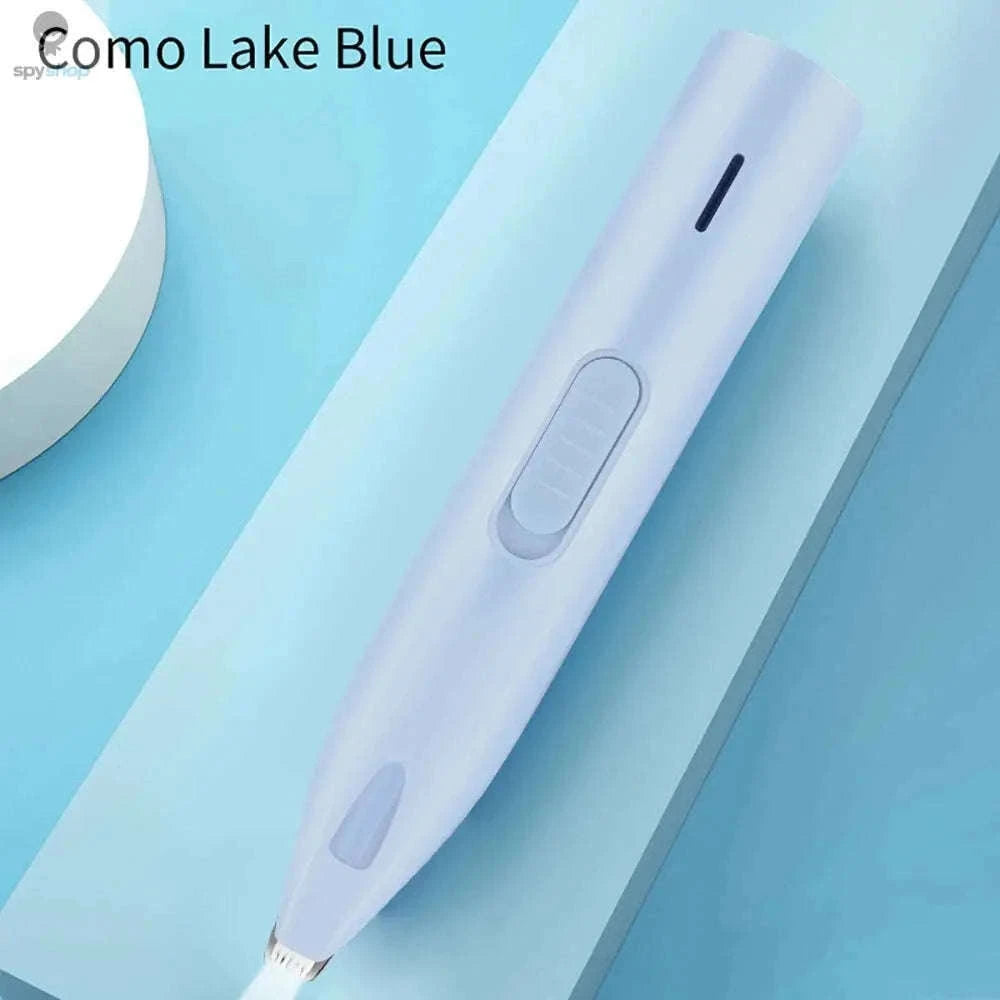 Quiet Pet Hair Trimmer with LED Light for Precise Grooming-Light Blue With LED