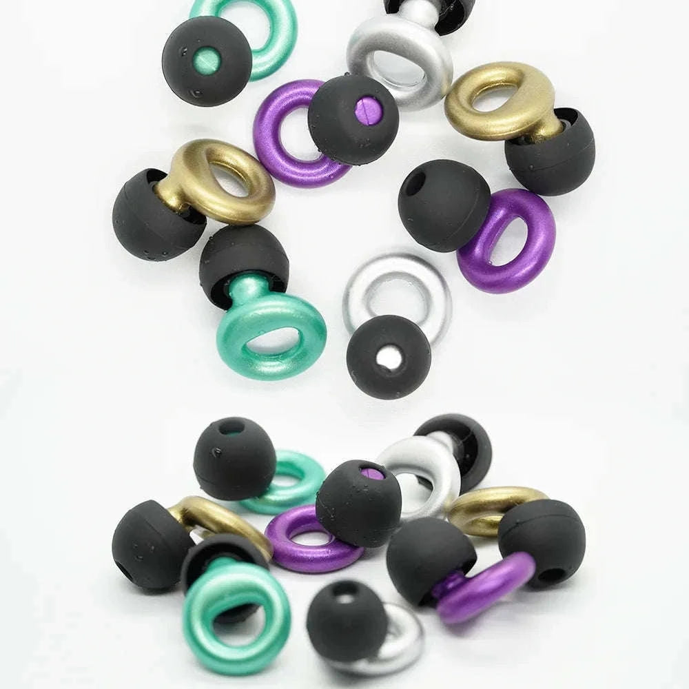 Quiet Reusable Ear Plugs for Noise Reduction and Comfort-10pairs Metal Green