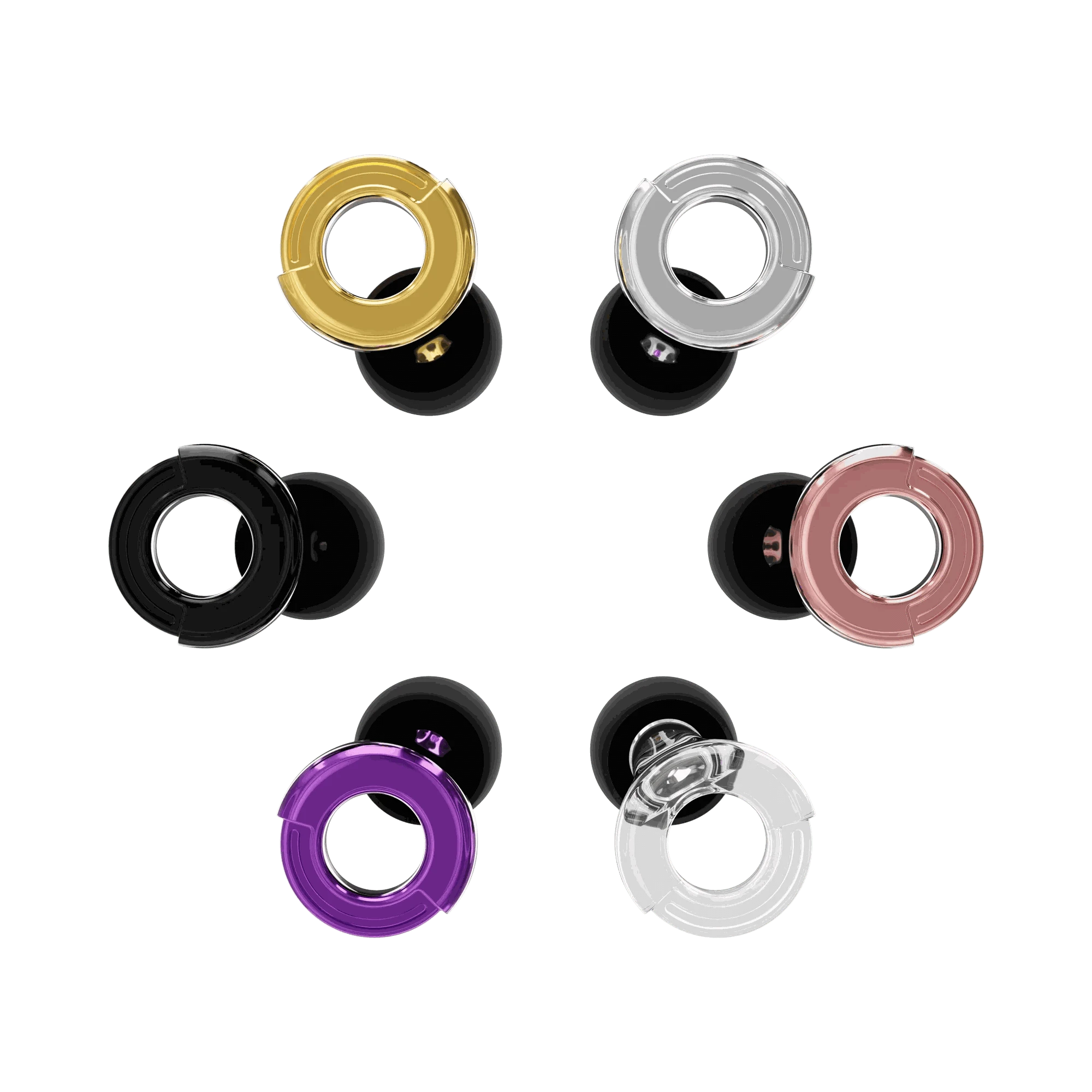 Quiet Reusable Ear Plugs for Noise Reduction and Comfort-10pairs Metal Green