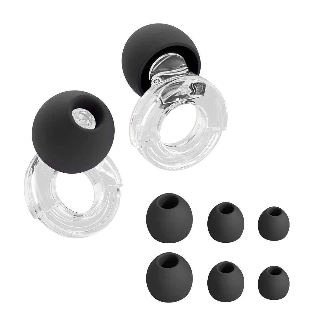 Quiet Reusable Ear Plugs for Noise Reduction and Comfort-10pairs Metal Green