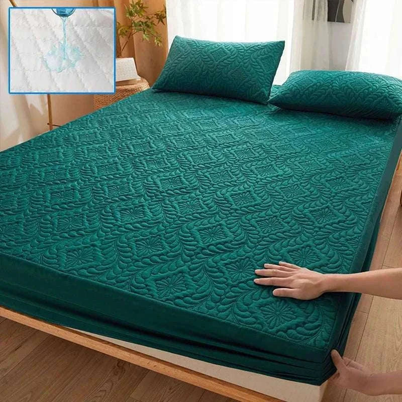 Quilted Mattress Protector for Soft Comfort and Everyday Protection-Grey / 140x200x30cm