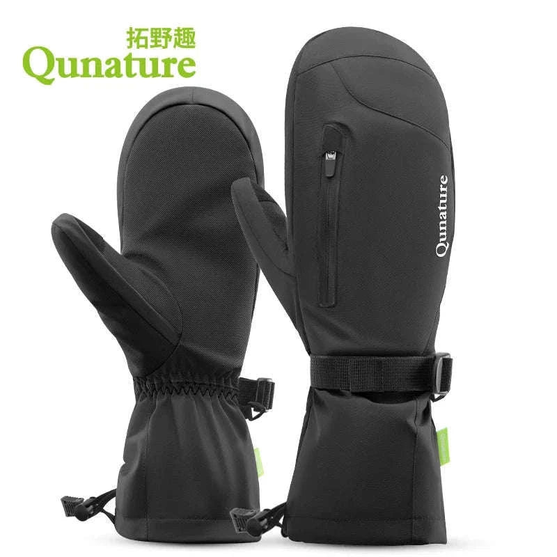 Qunature Ski Gloves with Anti-Slip Palm and Fleece Lining-014-S346-TS / M