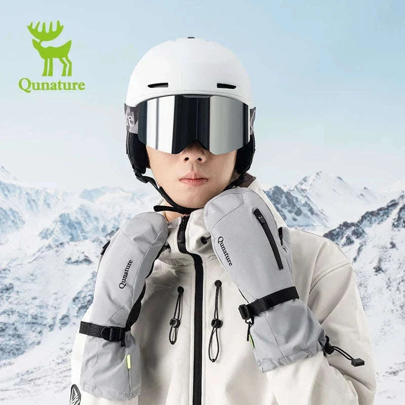 Qunature Ski Gloves with Anti-Slip Palm and Fleece Lining-014-S346-TS / M