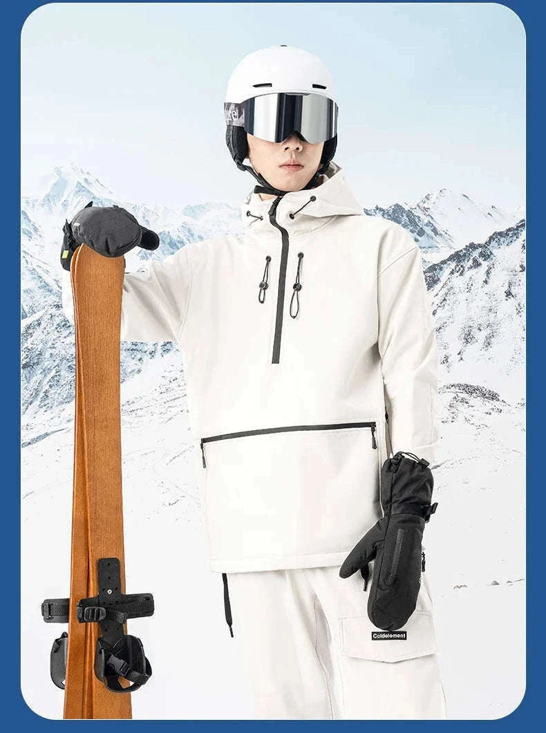 Qunature Ski Gloves with Anti-Slip Palm and Fleece Lining-014-S346-TS / M