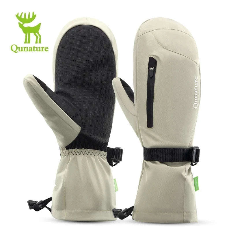 Qunature Ski Gloves with Anti-Slip Palm and Fleece Lining-014-S346-TS / M