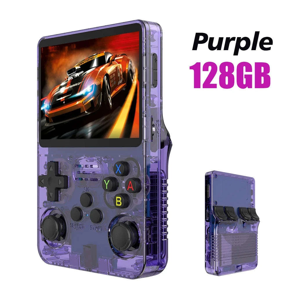 R36S Retro Handheld Game Console-Purple 128G