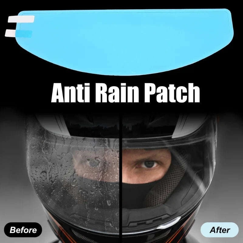 Rain and Fog Helmet Film – Clear Anti‑Fog Visor Sticker-rainproof film 2