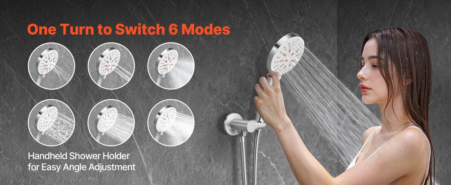 Rainfall Shower System with 10-Inch Head & Handheld Spray Set-Brushed Nickel10Inch / United States