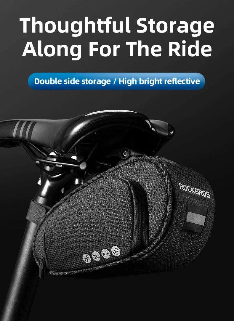 Rainproof Bike Saddle Bag with Quick Release and 1L Storage-C40    1L