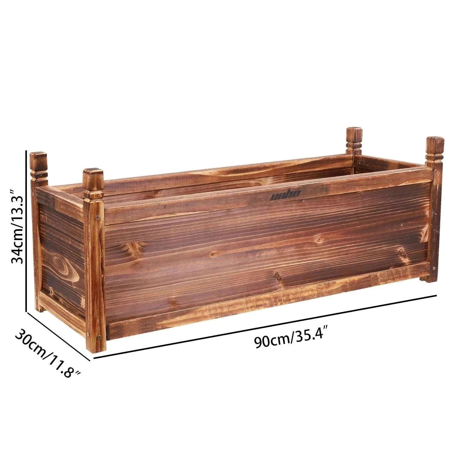 Raised Wooden Garden Bed Planter for Vegetables, Herbs & Flowers-Dark Brown L / Australia