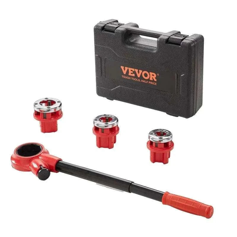 Ratchet Pipe Threader Kit 1/2 3/4 1 Inch NPT with Dies-United States