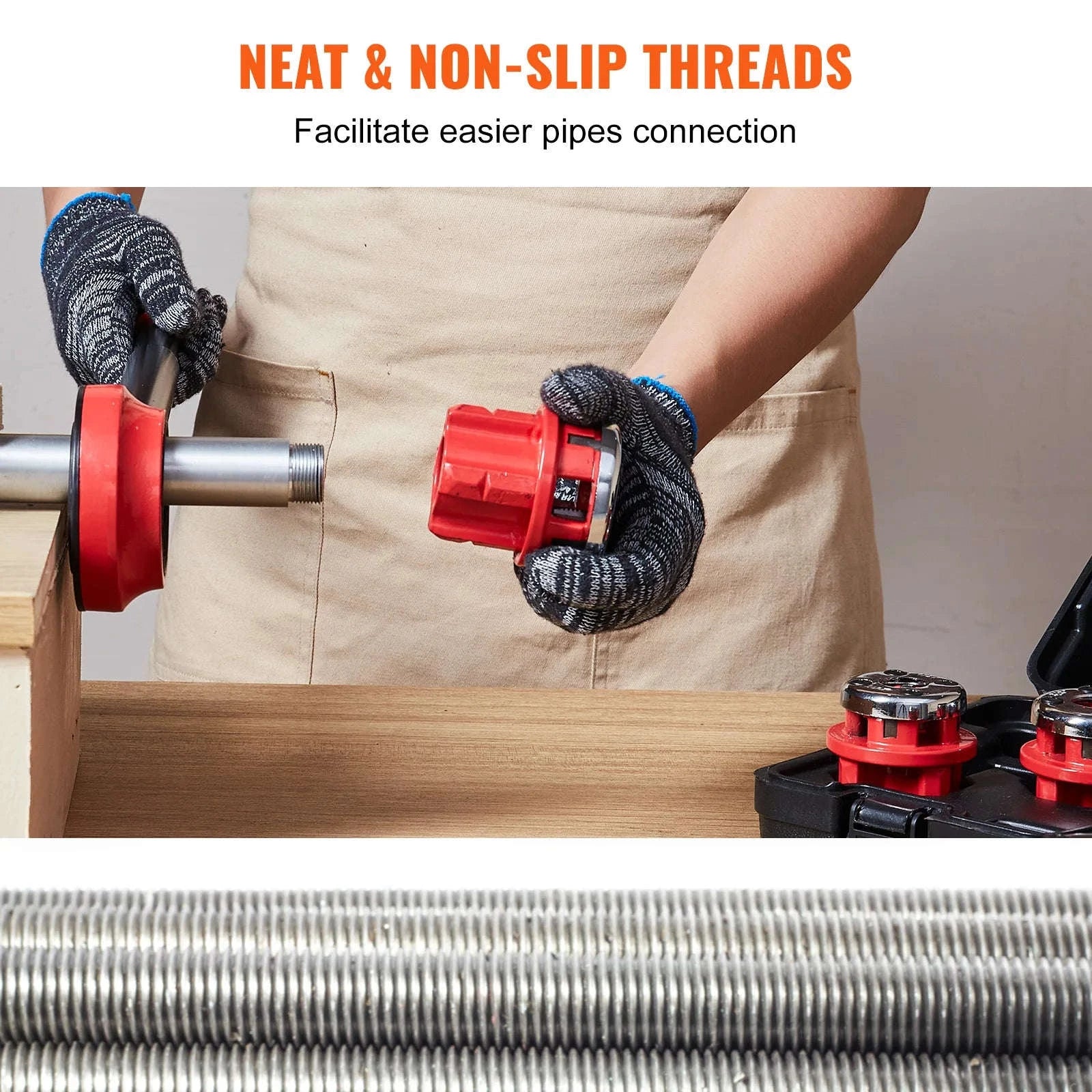 Ratchet Pipe Threader Set with 3 Dies for Copper Pipe-pipe threader / United States