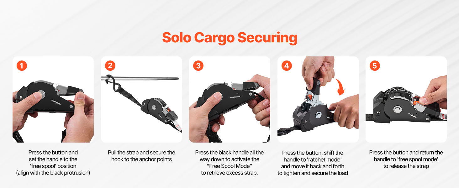 SucceBuy 4 Pack 1in x 6ft Retractable Ratchet Straps Tie Down Straps with S Hooks Tie Down Ratcheting for Moving Trailers