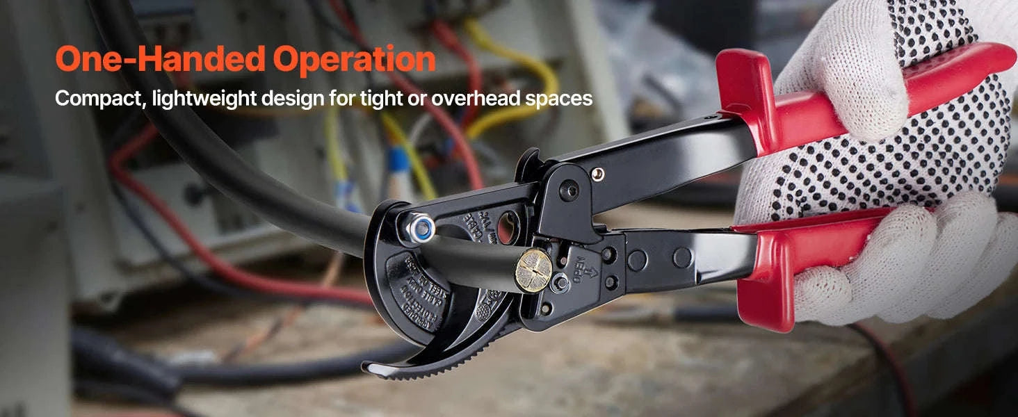 Ratcheting Cable Cutter with PVC-Coated Handles-23.5 cm H.Leverage / spain