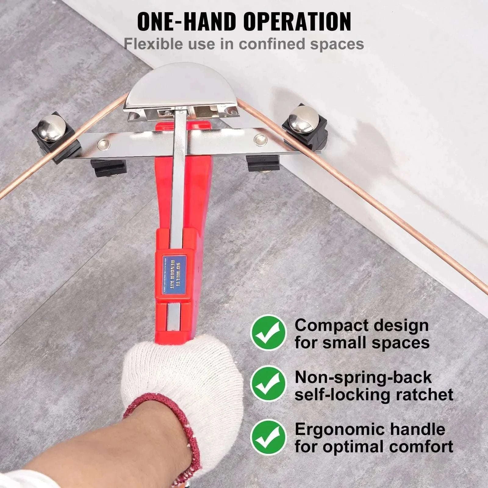 Ratcheting Pipe Tube Bender Kit 1/4"–7/8" with 7 Dies-United States / Tube Bender