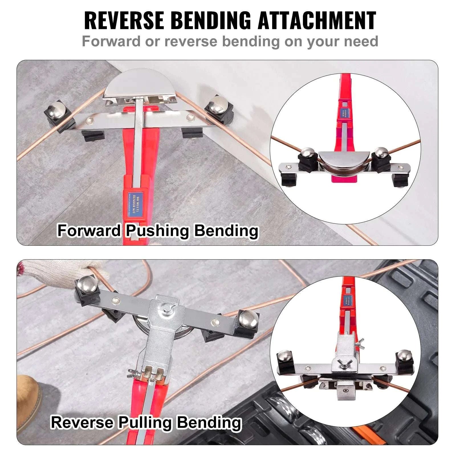 Ratcheting Pipe Tube Bender Kit 1/4"–7/8" with 7 Dies-United States / Tube Bender