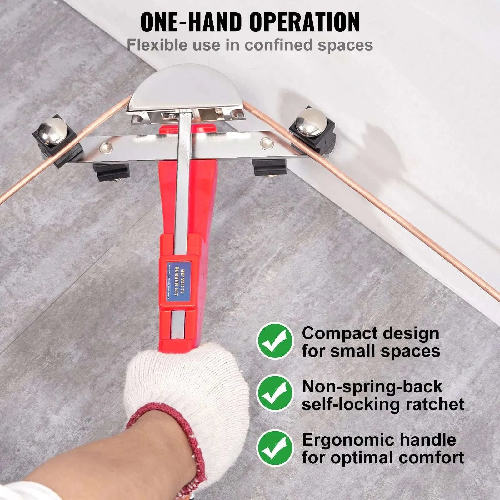 Ratcheting Pipe Tube Bender Kit 1/4"–7/8" with 7 Dies-United States / Tube Bender