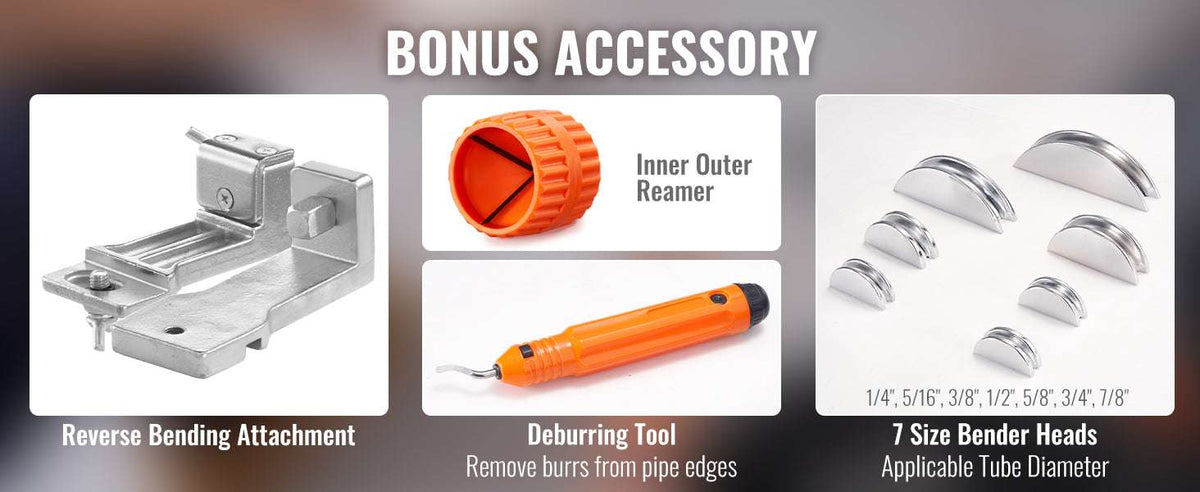 Ratcheting Pipe Tube Bender Kit with 7 Dies & Cutter Set-france