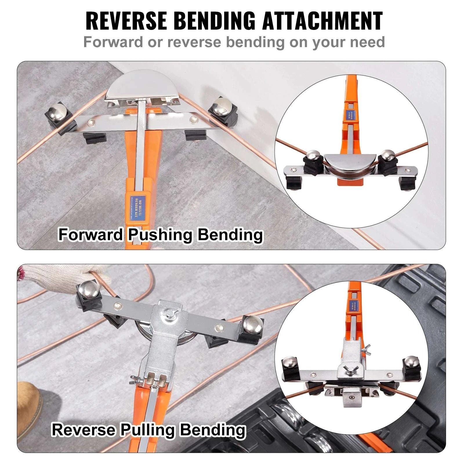 Ratcheting Pipe Tube Bender Kit with 7 Dies & Cutter Set-france
