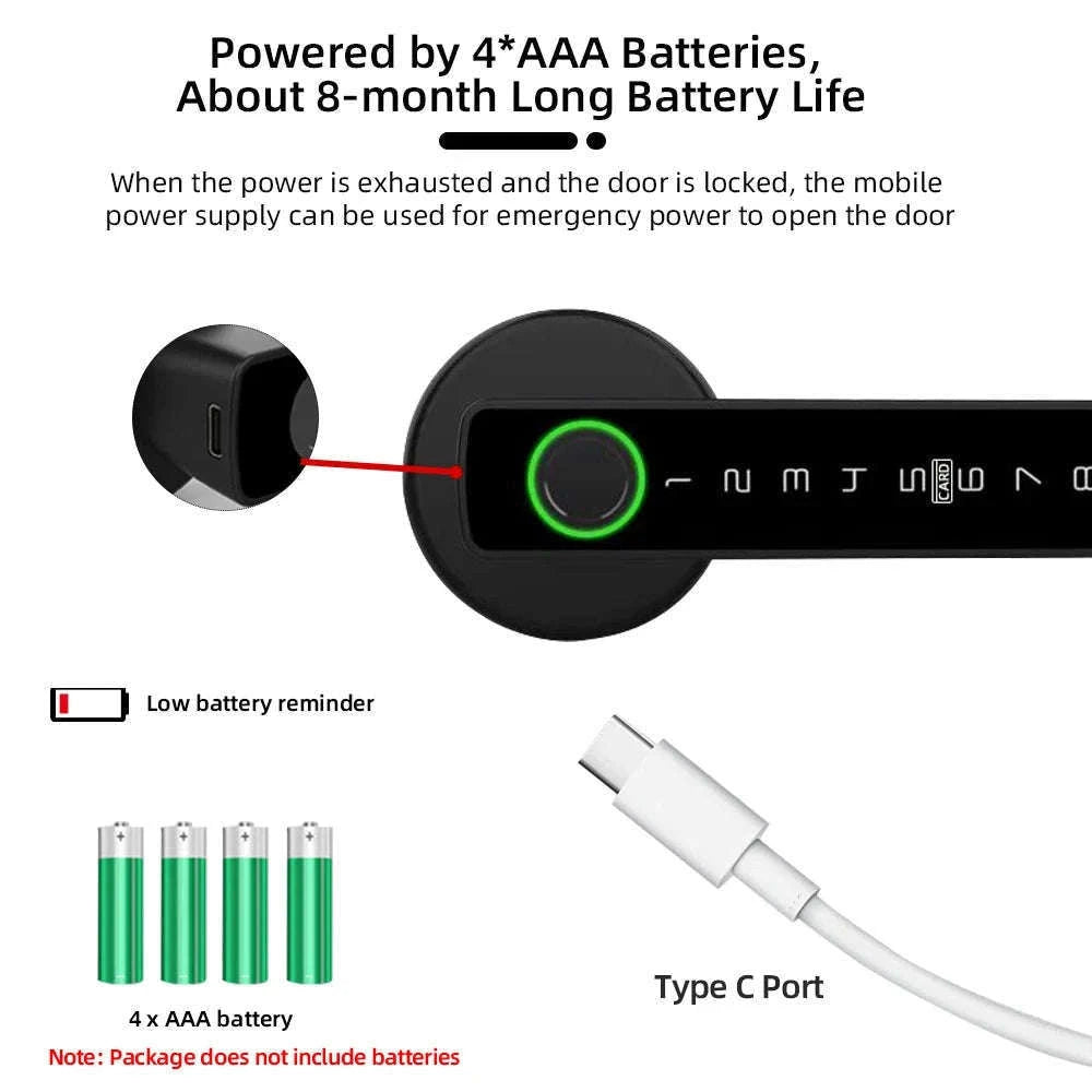 RAYKUBE M5 Tuya BLE Smart Fingerprint Door Lock-M5-S and Gateway