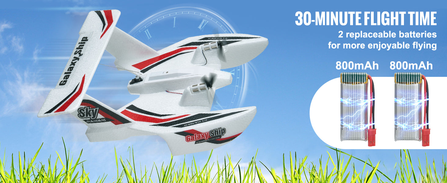 Aereo RC Anfibio 2,4 GHz 3CH Telecomandato per Principianti