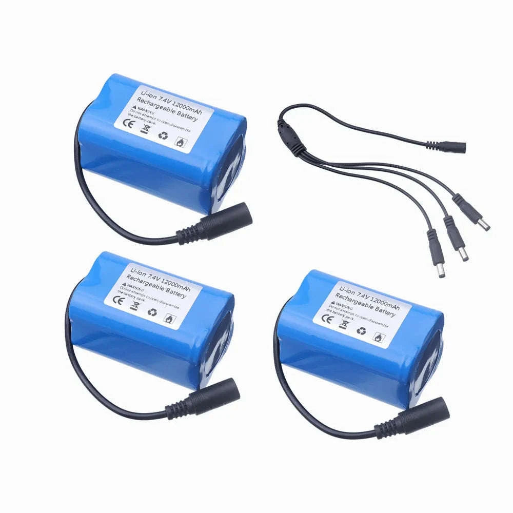 RC Bait Boat Battery 7.4V 12000mAh-3pcs battery