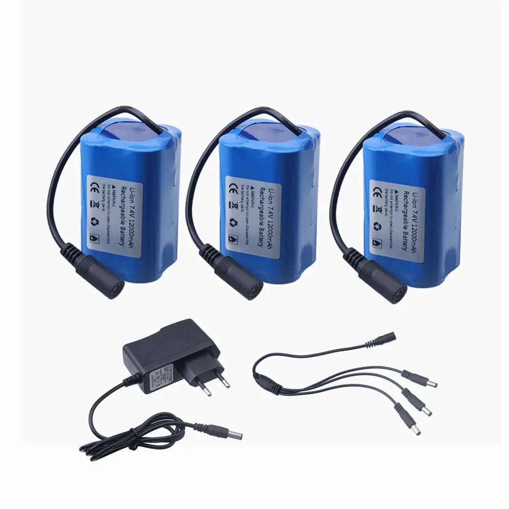 RC Bait Boat Battery 7.4V 12000mAh-3pcs battery