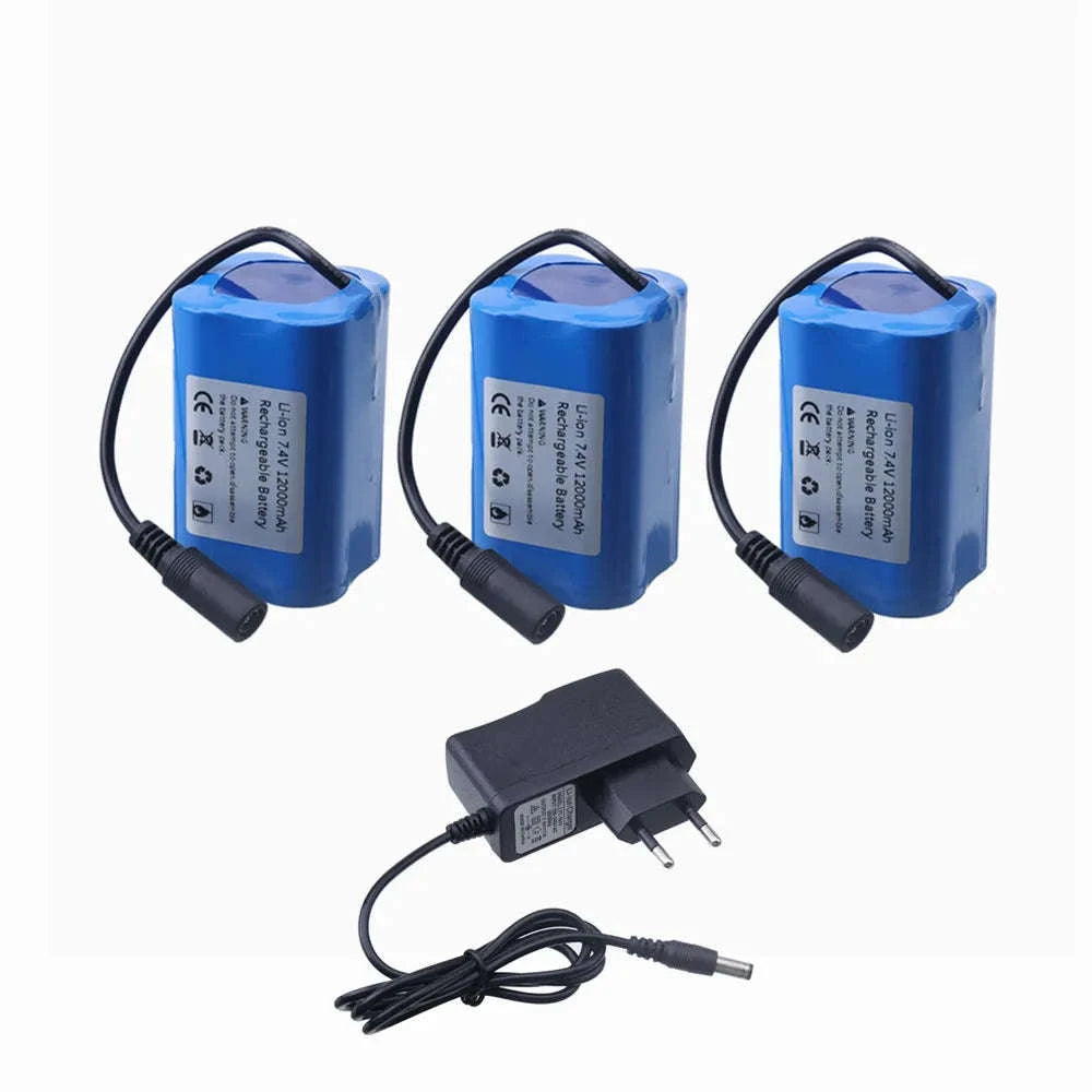 RC Bait Boat Battery 7.4V 12000mAh-3pcs battery